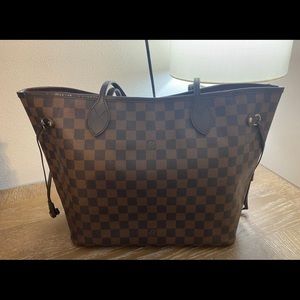 Louis Vuitton Brown Damier Ebene Tote with Top Handles does not come w insert.